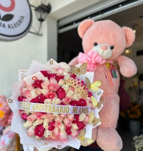 COMBOS DE PELUCHE Y FLORES 6